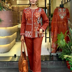 Embroidered Premium Cotton Co-ord Set