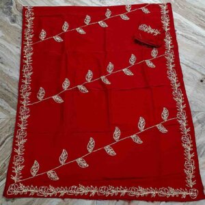 Royal Uppada Gota Handwork Saree with Blouse | Heavy Kachi Patti Design