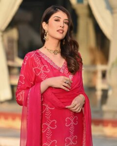 Premium Showroom-Quality Heavy Chinnon Suit Set with Sequence Embroidery & Soft Chiffon Dupatta